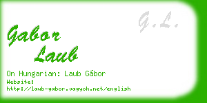 gabor laub business card